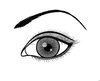 Black And White Eyeball Clipart Image