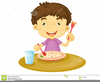 Free Clipart Child Eating Lunch Image