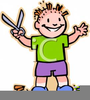 My First Haircut Clipart Image