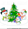 Snowman Christmas Tree Clipart Image