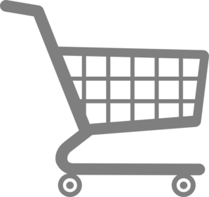 Shopping Cart - Grey Clip Art