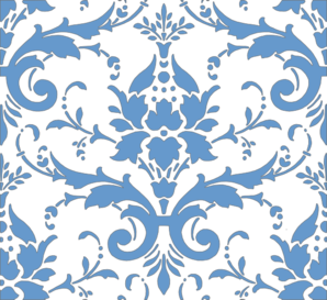 Light Blue Damask Clip Art