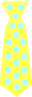 Yellow Tie With Blue Polka Dots Clip Art