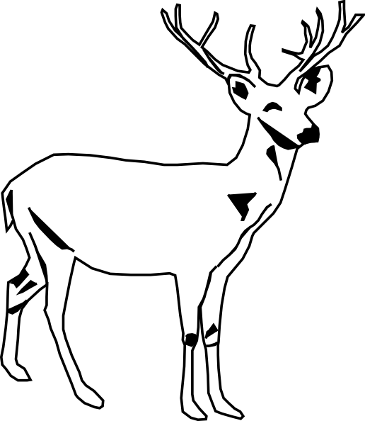 Deer White Clip Art at Clker.com - vector clip art online, royalty free