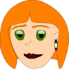 Woman-orange Hair Clip Art