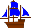 Blue Pirate Ship Clip Art