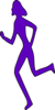 Purple Running Girl Clip Art