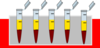 Magnetic Holder Red With Eppendorf Tubes With Seperated Content Clip Art