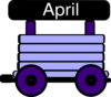 Loco Train Carriage Purple Clip Art