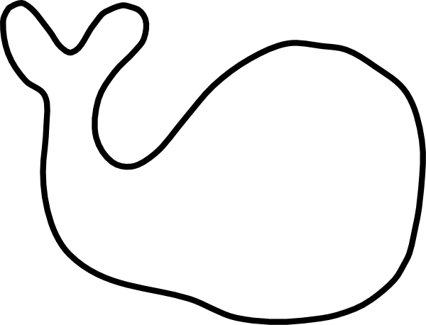 Whale Outline Clip Art at Clker.com - vector clip art online, royalty