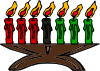 Kwanzaa Kinara Candles Clip Art