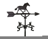 Horse Weathervane Clipart Image