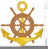 Anchor With Wheel Clipart Image