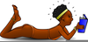 Clipart Of Sunbather Image