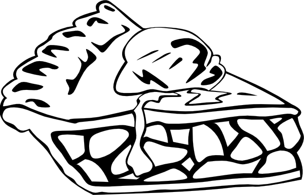 apple pie clipart black and white - photo #1