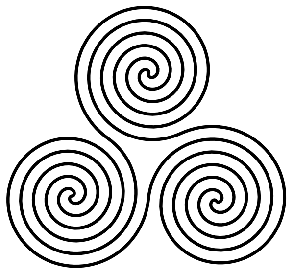 Triple Spiral Symbol clip art