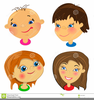 Childrens Faces Clipart Image