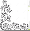 Black White Ornaments Clipart Image