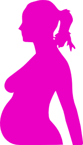 Pregnancy Silhouette 3 Clip Art