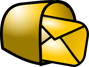 Gold Theme Mailbox Mail Clip Art
