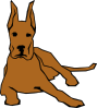 Dog 05 Drawn With Straight Lines Clip Art