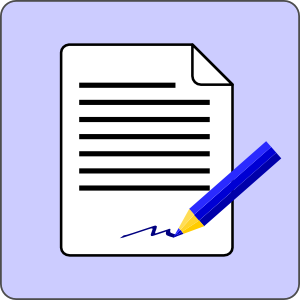Sign Document Contract Icon Clip Art