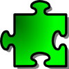 Green Jigsaw Piece 3 Clip Art