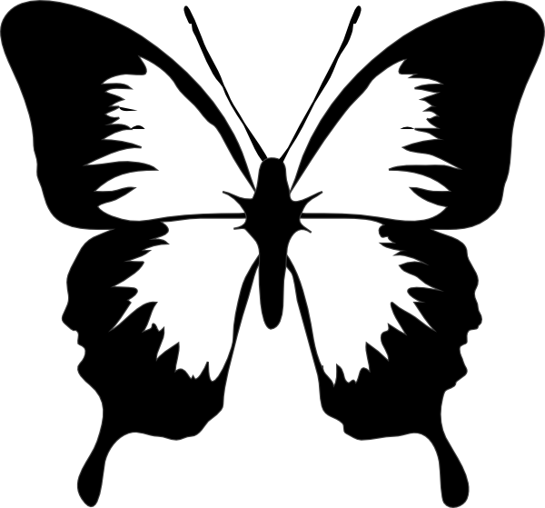 clip art butterfly outline - photo #9