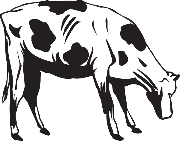 cow eating clipart - photo #34