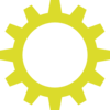 Yellow Cog Wheel Clip Art