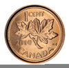 Canadian Pennies Clipart Image