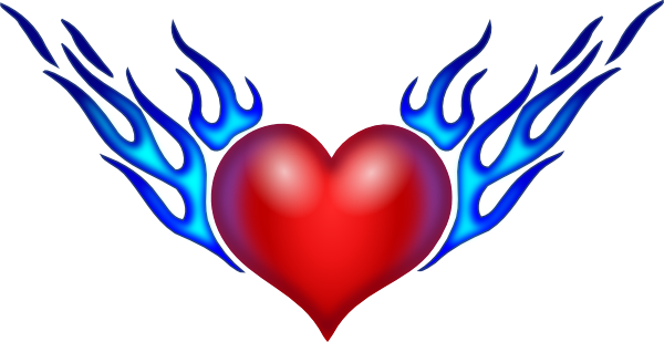How To Draw A Heart Burning Heart Clip Art Vector Clip Art Online 