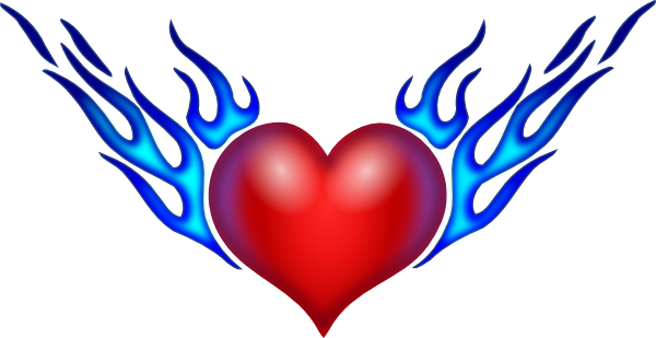 fire heart clipart - photo #23