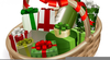 Free Christmas Food Basket Clipart Image