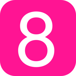Red, Rounded, Square With Number 4 Clip Art