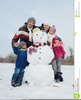 Kids Outside Winter Clipart Image