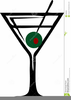 Martini Olive Clipart Image