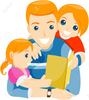 Free Clipart Parent And Child Reading Image