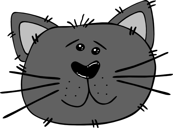 animated faces. Cartoon Cat Face clip art