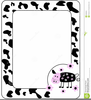 Cow Print Border Clipart Image