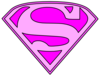 Pink Superman Logo Clip Art
