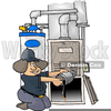 Broken Water Heater Clipart Image