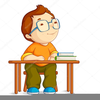 Studying Boy Clipart Image
