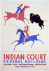 Indian Court, Federal Building, Golden Gate International Exposition, San Francisco, 1939 From An Indian Painting On Elkskin, Great Plains / Siegriest. Image