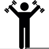 Running With Weights Clipart Image