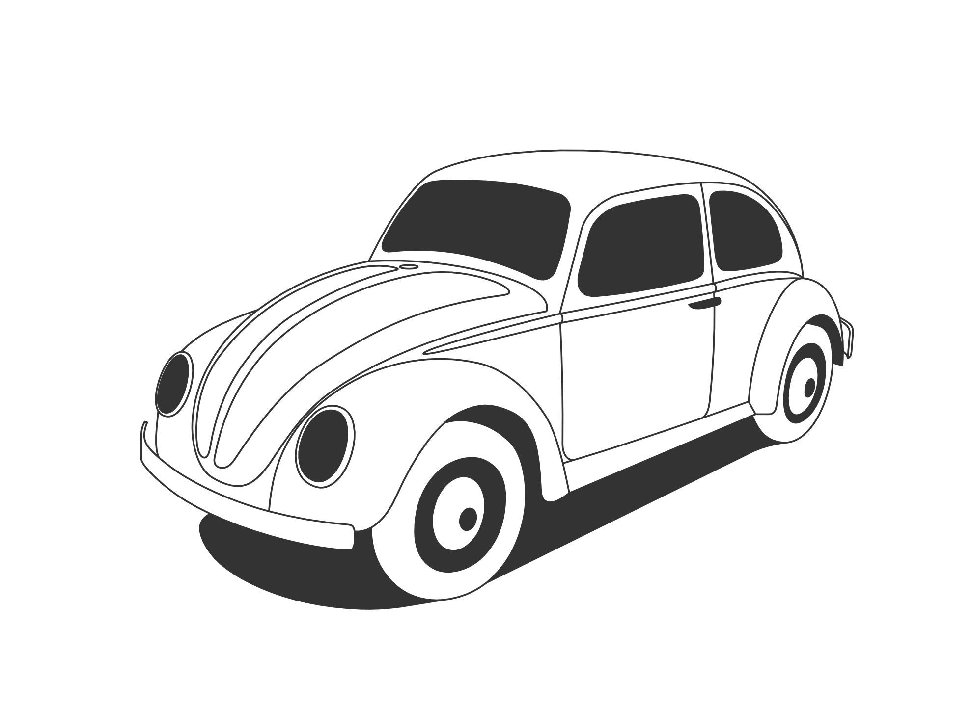 free car clipart black and white - photo #32