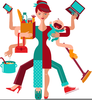 Woman Working Hard Clipart Image