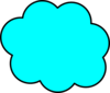 Bigger Bright Blue Cloud Clip Art