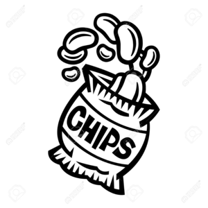Featured image of post Bag Of Chips Clipart Black And White Black and white potato chips clipart 7694627