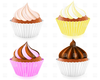 Cupcakes With Cream And Chocolate Image